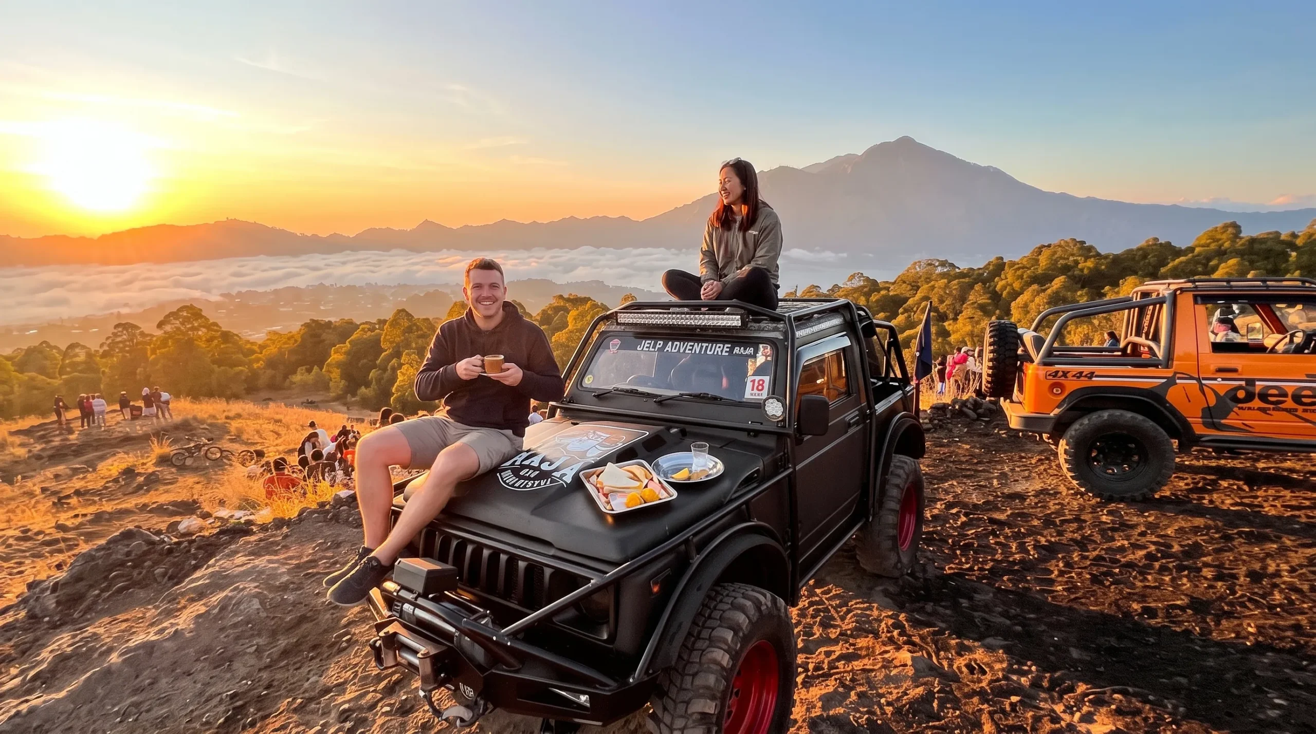 Sunrise Jeep, Black Lava, Black Sand Tours and Hot Spring Bali Adventure